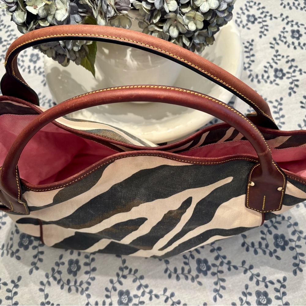 Dooney and Bourke Zebra Print Tote Bag - Picture 9 of 9